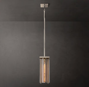 Savile Square Pendant – Brass & K9 Crystal