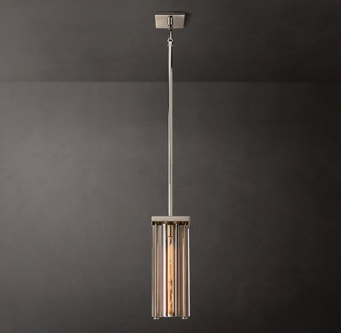 Savile Square Pendant – Brass & K9 Crystal