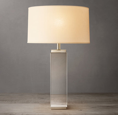Square Column Crystal Table Lamp