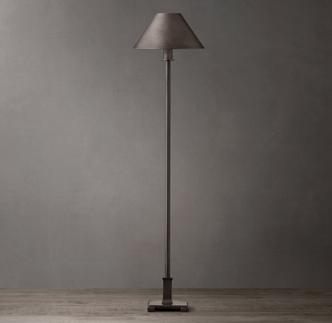 Petite Candlestick Metal Shade Buffet Lamp