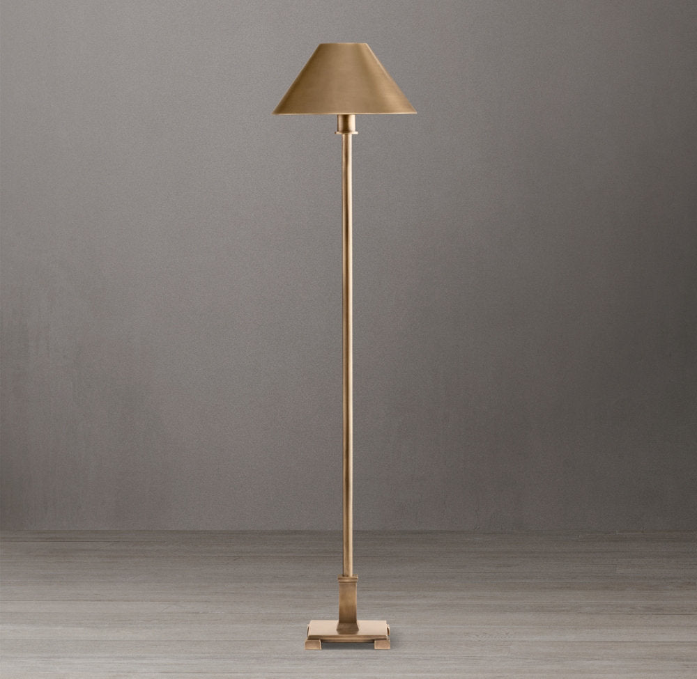 Petite Candlestick Metal Shade Buffet Lamp