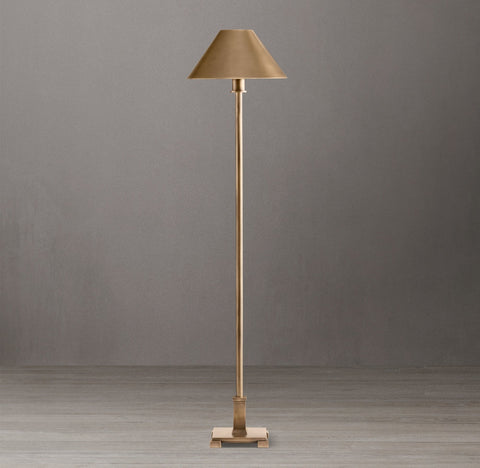 Petite Candlestick Metal Shade Buffet Lamp