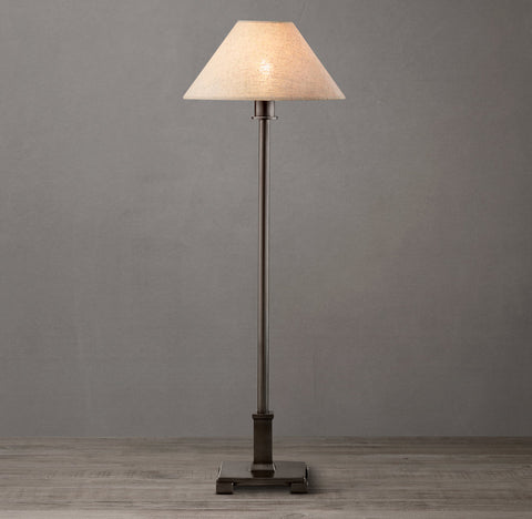 Petite Candlestick Linen Shade Table Lamp