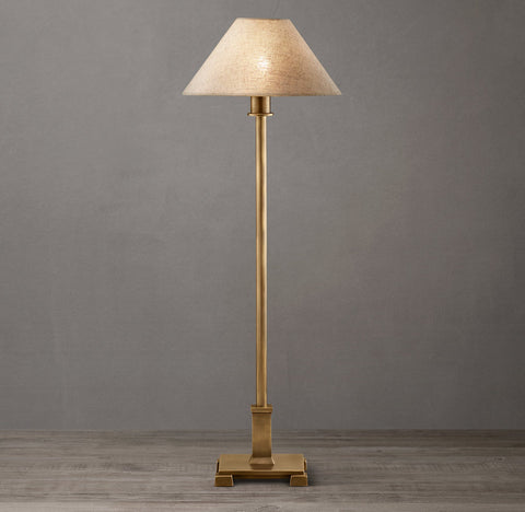 Petite Candlestick Linen Shade Table Lamp