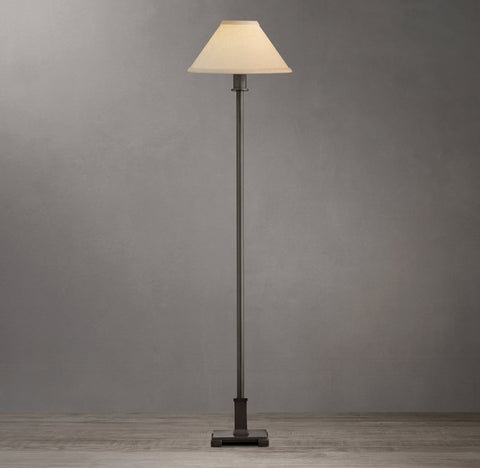 Petite Candlestick Linen Shade Buffet Lamp