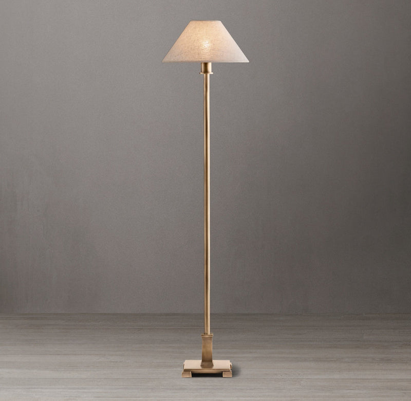 Petite Candlestick Linen Shade Buffet Lamp