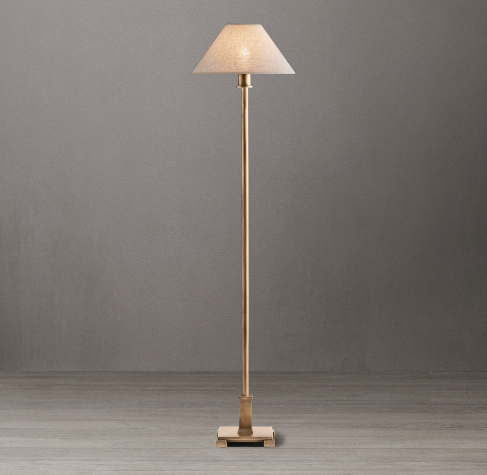 Petite Candlestick Linen Shade Buffet Lamp