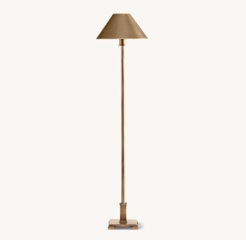 Petite Candlestick Linen Shade Buffet Lamp