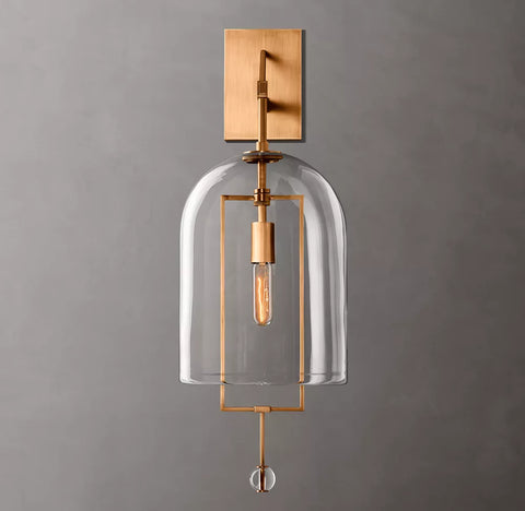 Fulcrum Grand Sconce | Luxury Hand-Blown Glass & Brass Wall Light