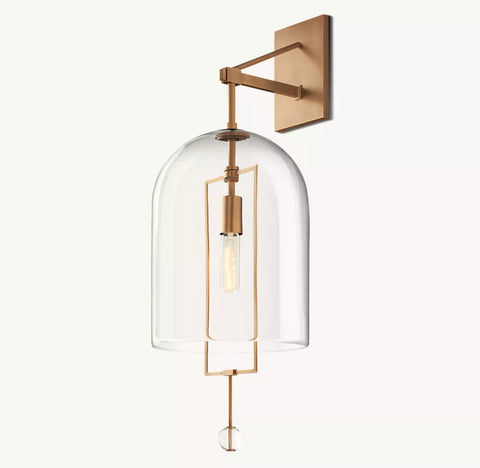 Fulcrum Grand Sconce | Luxury Hand-Blown Glass & Brass Wall Light