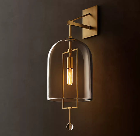 Fulcrum Grand Sconce | Luxury Hand-Blown Glass & Brass Wall Light