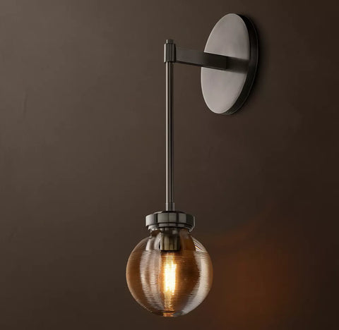 Pearl Outdoor Sconce | Handcrafted Brass & Crystal Light