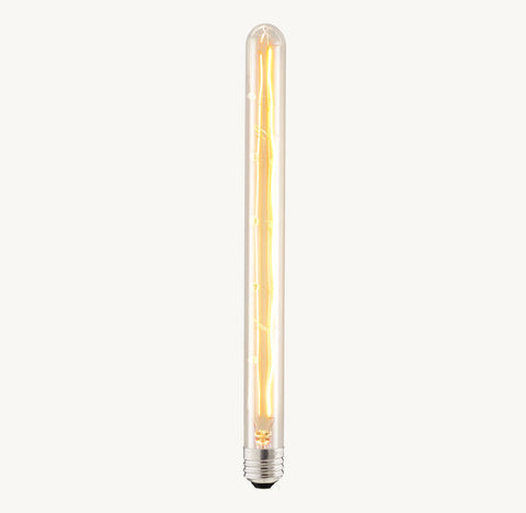 T8 11⅜" Tube Amber E26 Incandescent Bulb 40W - 2700K, 110 Lumens, Amber Glass