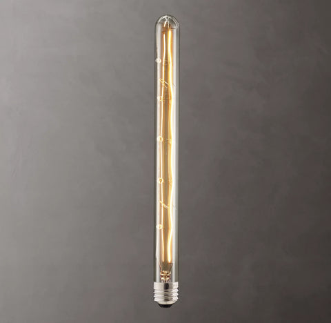 T8 11⅜" Tube Amber E26 Incandescent Bulb 40W - 2700K, 110 Lumens, Amber Glass