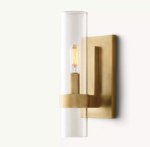 Ravelle Outdoor Sconce | Luxury Brass & Blown Glass Wall Light