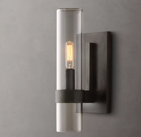 Ravelle Outdoor Sconce | Luxury Brass & Blown Glass Wall Light