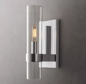 Ravelle Outdoor Sconce | Luxury Brass & Blown Glass Wall Light