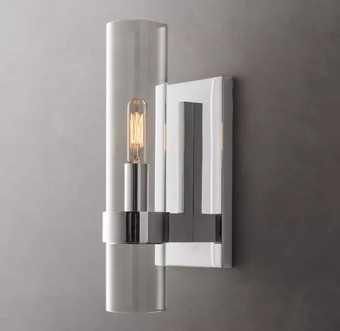 Ravelle Outdoor Sconce | Luxury Brass & Blown Glass Wall Light