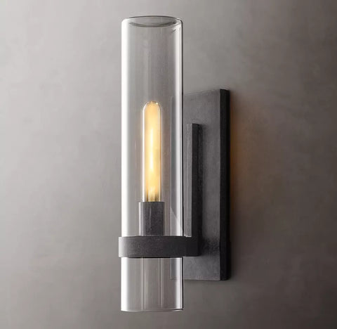 Ravelle Outdoor Sconce | Luxury Brass & Blown Glass Wall Light
