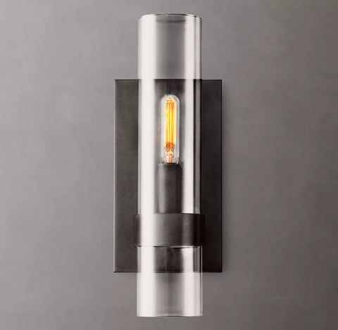 Ravelle Outdoor Sconce | Luxury Brass & Blown Glass Wall Light