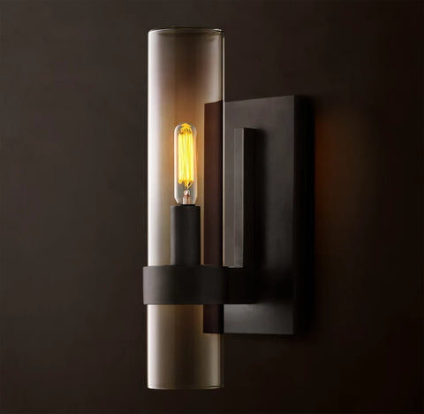 Ravelle Outdoor Sconce | Luxury Brass & Blown Glass Wall Light