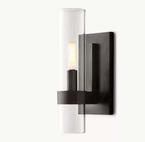 Ravelle Outdoor Sconce | Luxury Brass & Blown Glass Wall Light