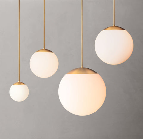 Opaline Pendant – Brass Glass Chandelier