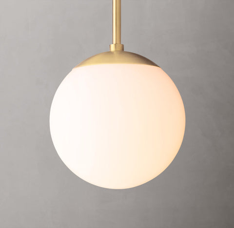 Opaline Pendant – Brass Glass Chandelier