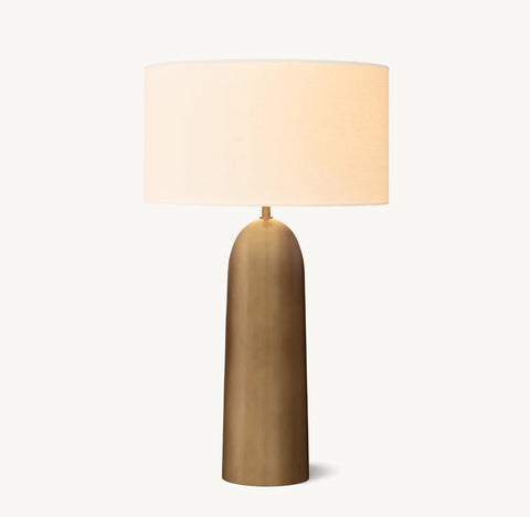 Sarezzo Metal Tapered Table Lamp | Hand-Turned Solid Brass Lighting