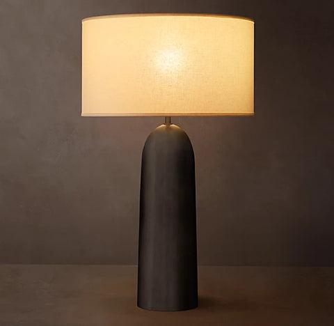 Sarezzo Metal Tapered Table Lamp | Hand-Turned Solid Brass Lighting