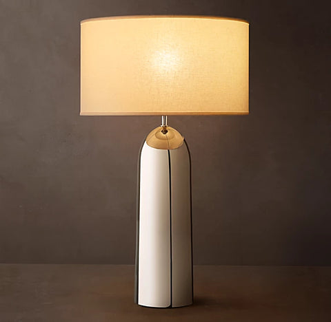 Sarezzo Metal Tapered Table Lamp | Hand-Turned Solid Brass Lighting