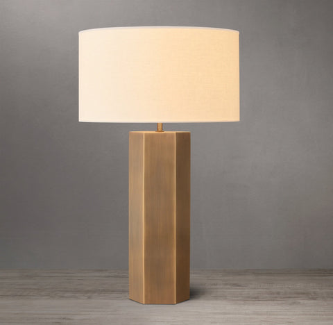 Sarezzo Metal Hexagonal Table Lamp