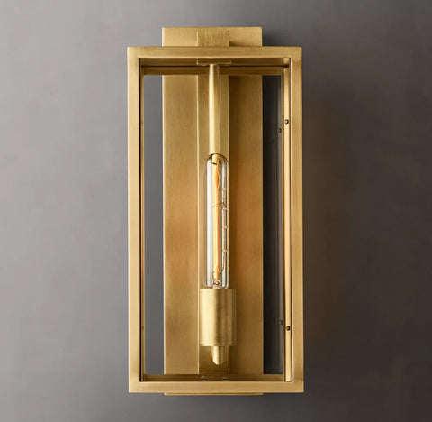 Beckman Sconce 28" | Luxury Brass & Glass Wall Light