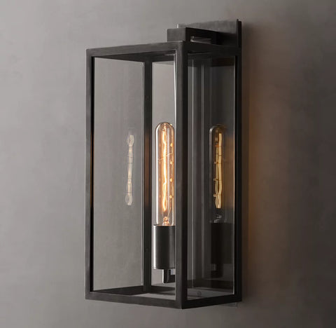 Beckman Sconce 18" | Luxury Brass & Glass Wall Light for Indoor & Outdoor