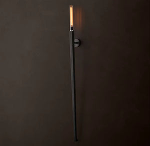Cannele Torch Sconce | Luxury Brass & Glass Wall Light Indoor & Outdoor