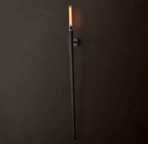 Cannele Torch Sconce | Luxury Brass & Glass Wall Light Indoor & Outdoor