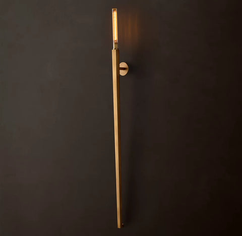 Cannele Torch Sconce | Luxury Brass & Glass Wall Light Indoor & Outdoor