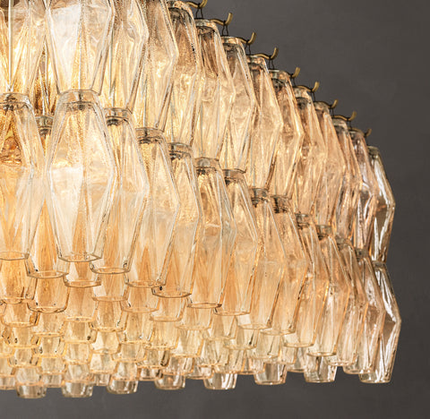 Chiara 74" Clear Glass Rectangular Chandelier | CIRC