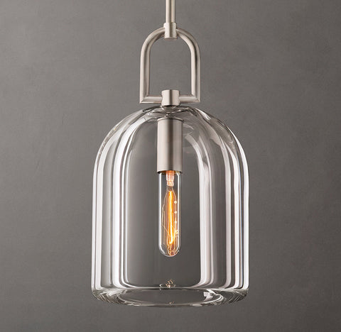 Botanist Cloche Pendant – Handcrafted Crystal Glass & Solid Brass Lighting