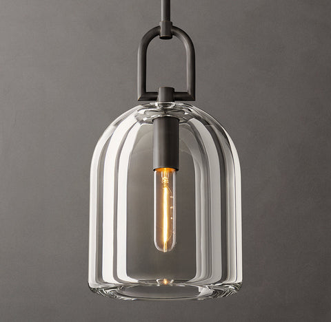 Botanist Cloche Pendant – Handcrafted Crystal Glass & Solid Brass Lighting