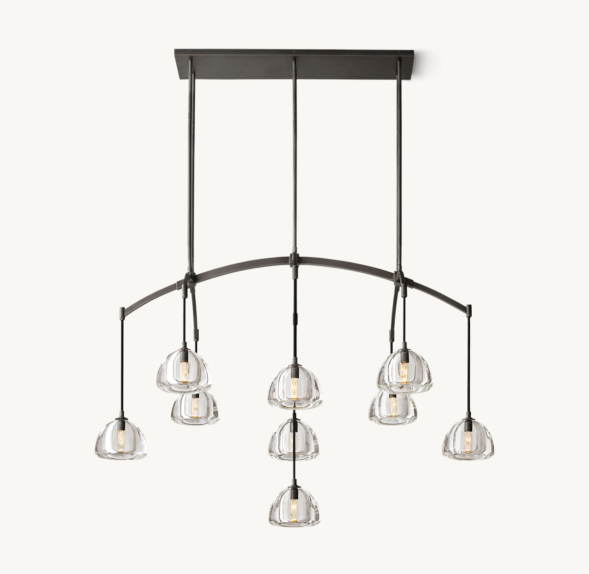 Hemisphere 54" Linear Chandelier | CIRC