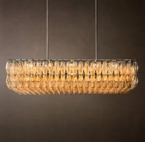 Chiara 54" Clear Glass Rectangular Chandelier | CIRC