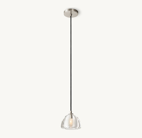 Hemisphere Pendant Light – Solid Brass Crystal Design