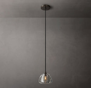 Hemisphere Pendant Light – Solid Brass Crystal Design
