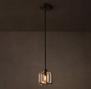 Demaret Pendant – K9 Crystal & Steel Light