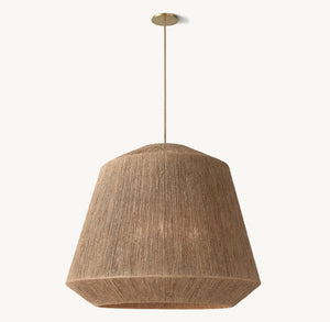 Ceva Cloche Pendant – Natural Jute Chandelier