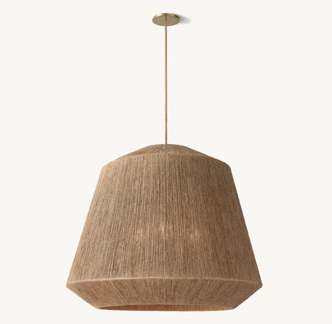 Ceva Cloche Pendant – Natural Jute Chandelier