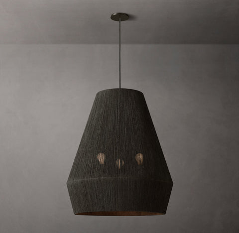 Ceva Funnel Pendant – Natural Jute Chandelier