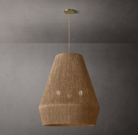 Ceva Funnel Pendant – Natural Jute Chandelier