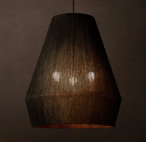 Ceva Funnel Pendant – Natural Jute Chandelier